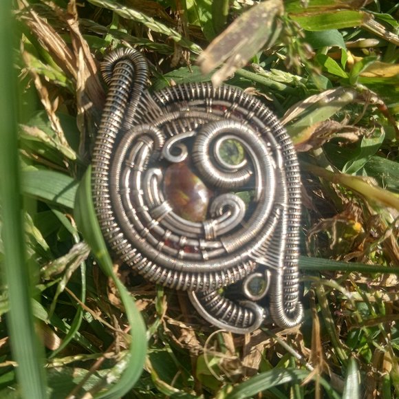 Wire wrapped pendant